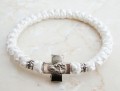 White Satin Cord Prayer Rope Bracelet