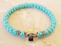 Turquoise Satin Cord Prayer Rope Bracelet