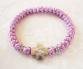 Mauve Satin Cord Prayer Rope Bracelet